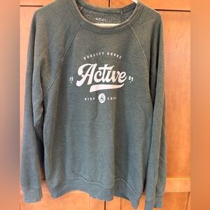 Active crewneck green large